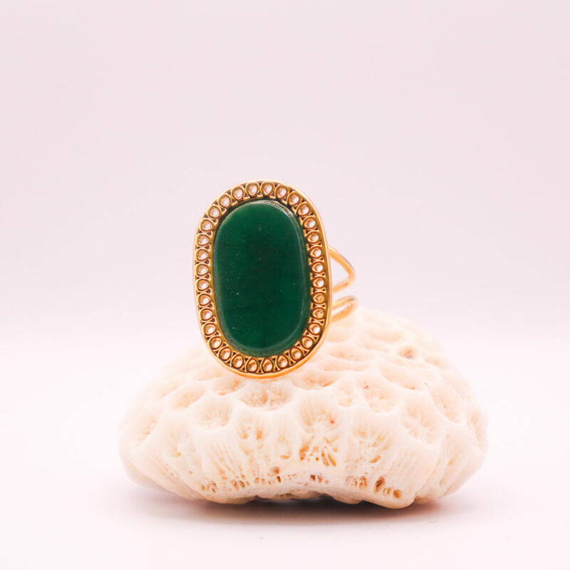 bague en agate verte